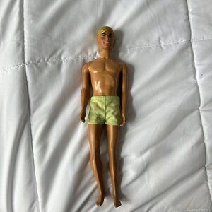 1968 Mattel Ken Doll‎ Bendable Knees Blond Hair Blue Eyes Surfer Made In Taiwan